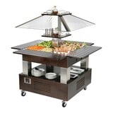 Saladebar – wengé hout – bruin