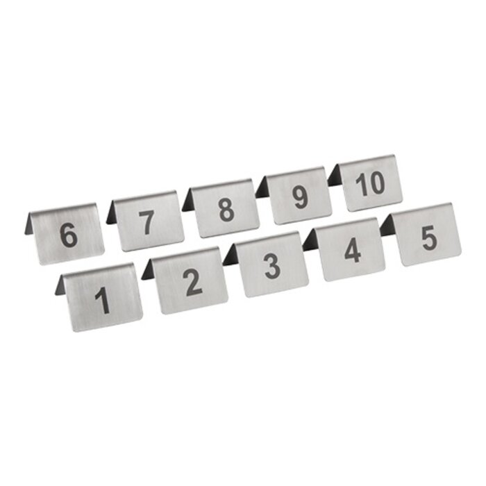 Emga Tafelnummer set – 01~10 – roestvrijstaal