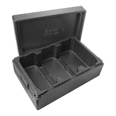 Thermo-ijstransportbox – geëxpandeerd polypropyleen (EPP) – zwart