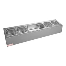 Garneerunit – 4xGN1/6+1xGN1/3 – roestvrijstaal