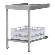 Aan/afvoer tafel – 070cm – roestvrijstaal