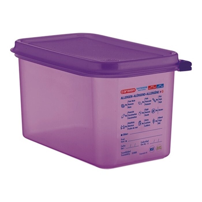 Araven Voedseldoos GN1/4 – 150 mm – polypropyleen (PP) – paars