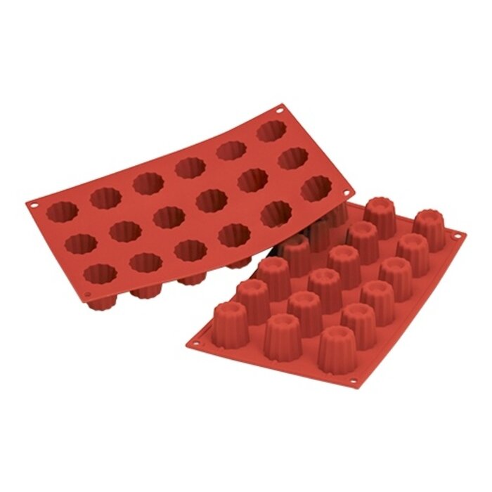 Silikomart Bakvorm Bordelais-Small – siliconenrubber (VMQ) – rood
