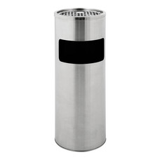Papierbak m/asbak – 012,5L – roestvrijstaal – 25,0 cm