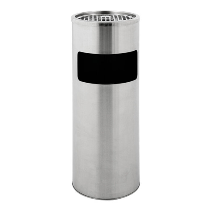 Emga Papierbak m/asbak – 012,5L – roestvrijstaal – 25,0 cm