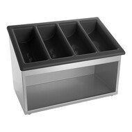 Bestekuitgifte unit – roestvrijstaal – zwart