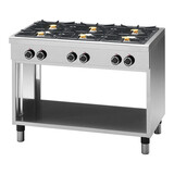 Kooktoestel – 6 zones – Indipendent cooking – aardgas