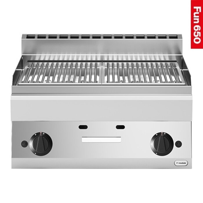 Modular Lavasteen grill – 2-zones – roestvrijstaal
