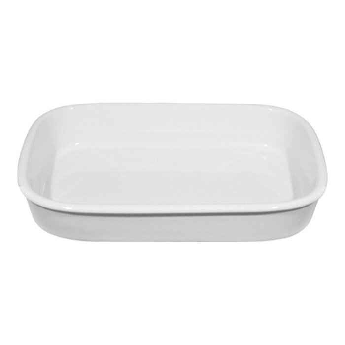 Saturnia Gratineerschaal – 19,0x12,0cm – porselein – wit