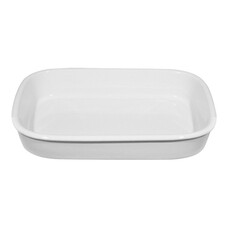 Gratineerschaal – 22,0x14,0cm – porselein – wit