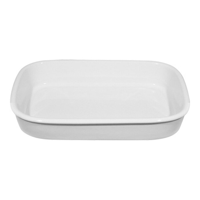 Saturnia Gratineerschaal – 22,0x14,0cm – porselein – wit