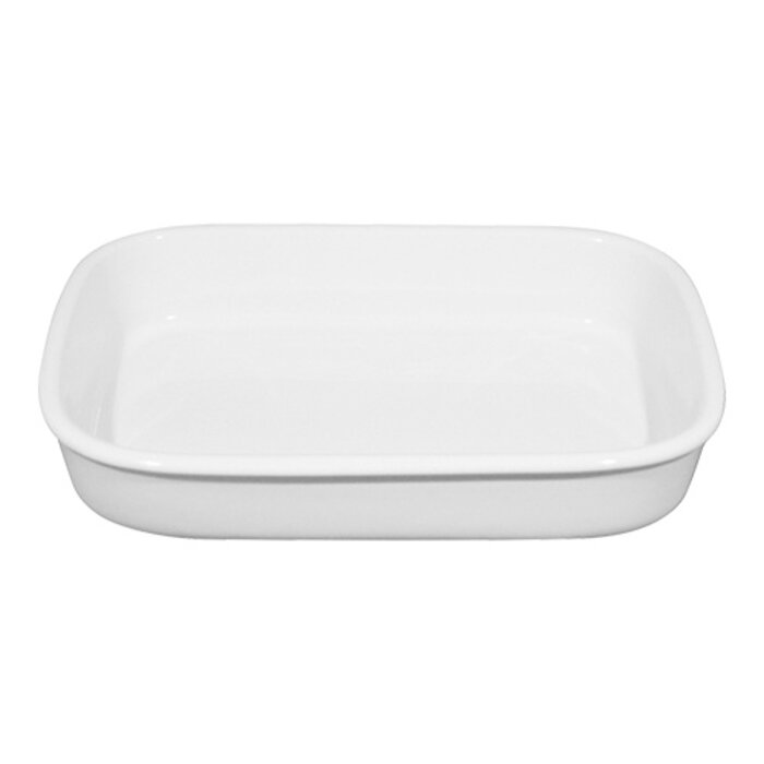 Saturnia Gratineerschaal – 32,0x22,0cm – porselein – wit