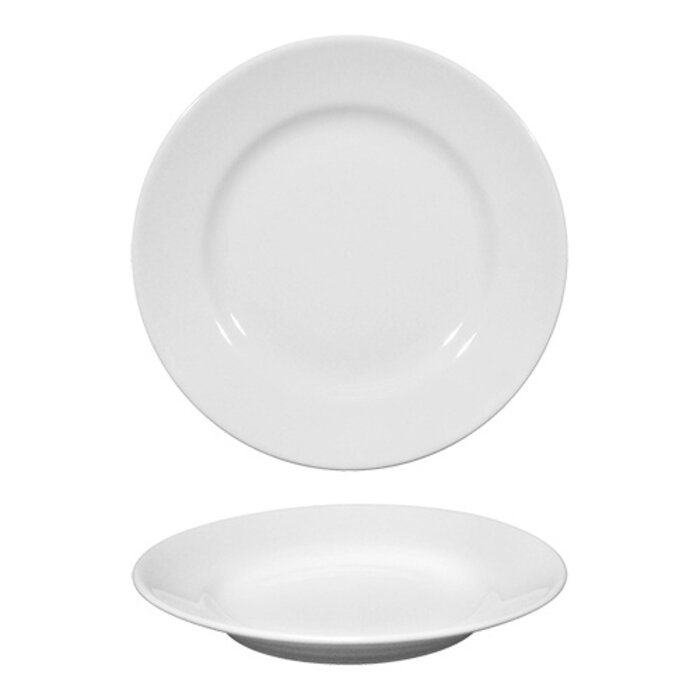 Saturnia Bord – Ø23,5cm – porselein – wit