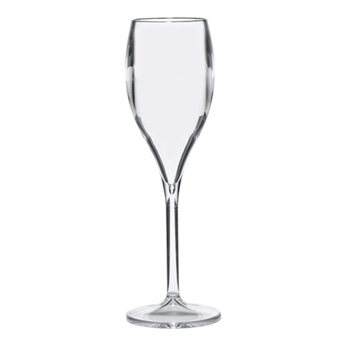 Brevetti WAF Champagne glas – 15cl – styreen-acrylonitril (SAN) – transparant