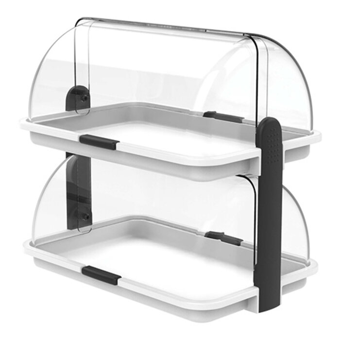 Biesse Buffetvitrine – 38x26cm – polypropyleen (PP) – wit