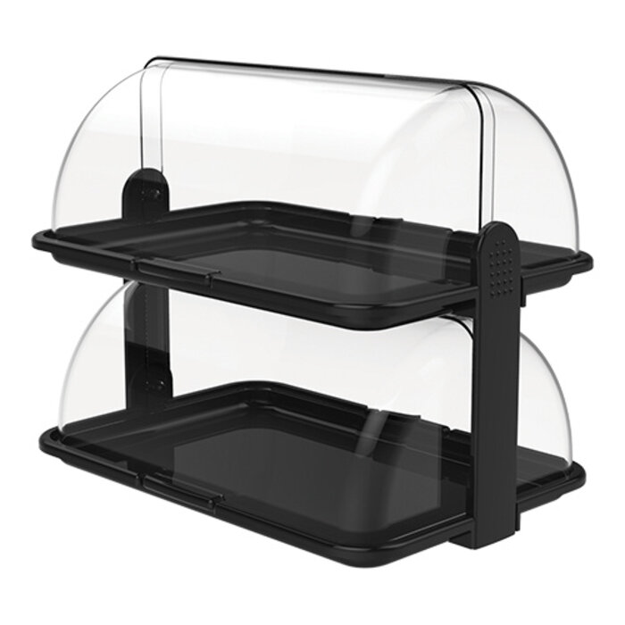 Biesse Buffetvitrine – 47x32cm – polypropyleen (PP) – zwart