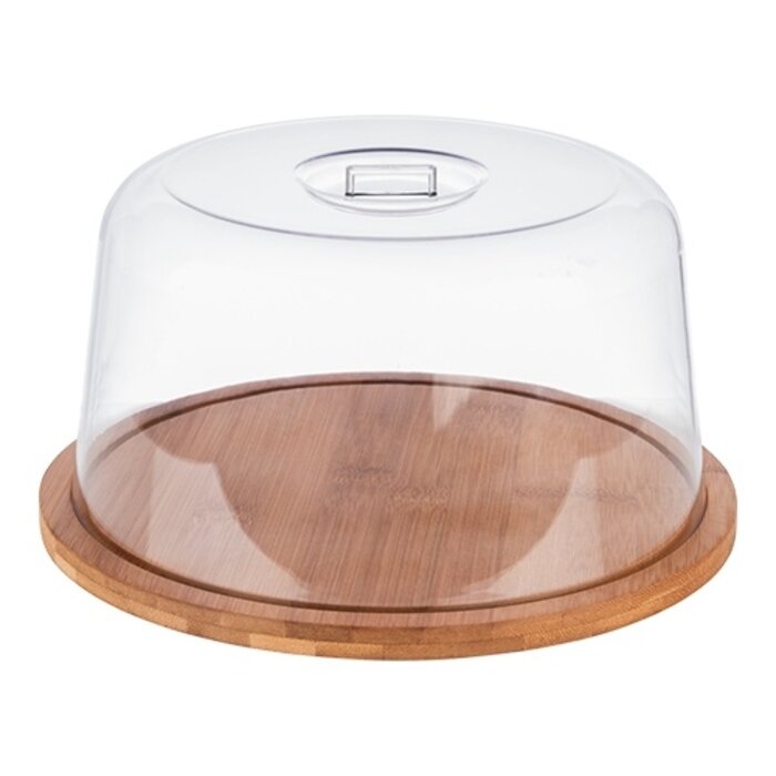 Emga Serveerplateau met afdekkap – Ø25,0cm – bamboe – 25,0 cm