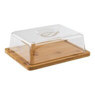 Serveerplateau met afdekkap – 24x19cm – bamboe