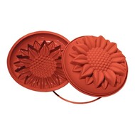 Bakvorm Zonnebloem – Ø26cm – siliconenrubber (VMQ) – rood
