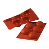 Bakvorm Half-Sphere – siliconenrubber (VMQ) – rood