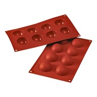 Bakvorm Half-Sphere – siliconenrubber (VMQ) – rood