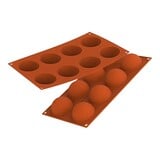 Bakvorm Half-Sphere – siliconenrubber (VMQ) – rood
