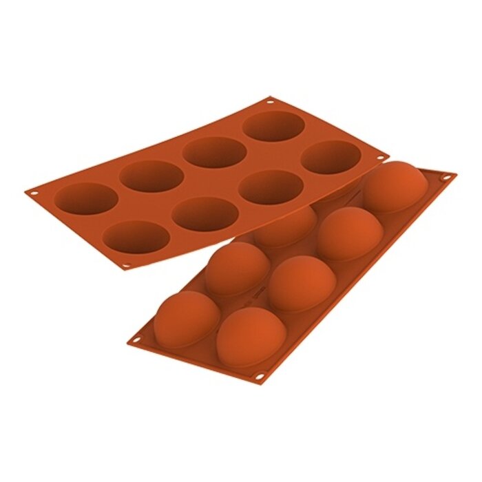 Silikomart Bakvorm Half-Sphere – siliconenrubber (VMQ) – rood