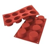 Bakvorm Cylinders – siliconenrubber (VMQ) – rood