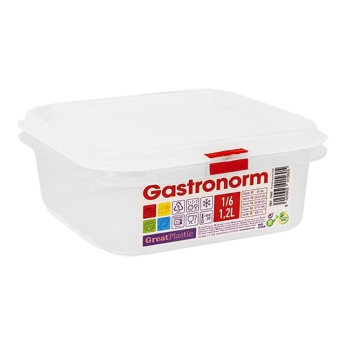 Great Plastic Voedseldoos GN1/6 – 065 mm – polypropyleen (PP) – transparant
