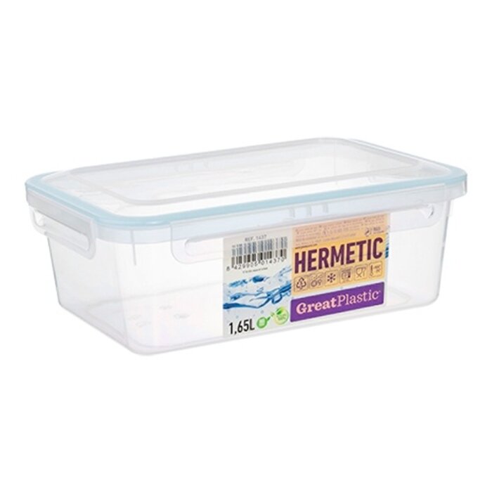 Great Plastic Voedselcontainer – 001,6L – polypropyleen (PP) – transparant