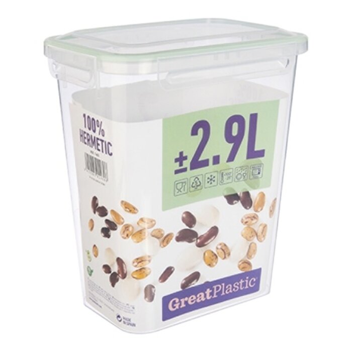 Great Plastic Voedselcontainer – 002,9L – polypropyleen (PP) – transparant