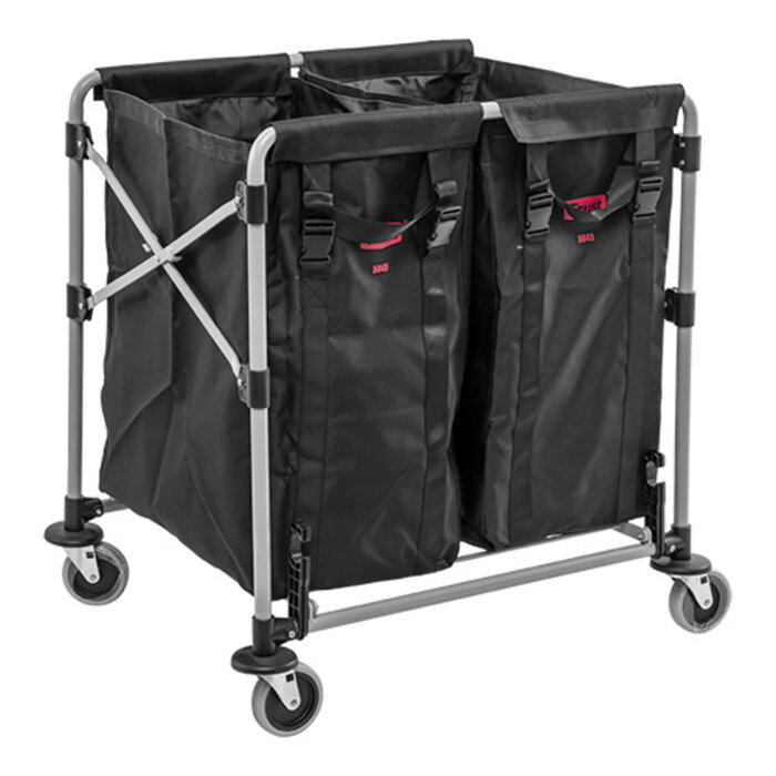 Trust Linnenzakwagen – 100L – + – 100L – gepoedercoat staal – zwart