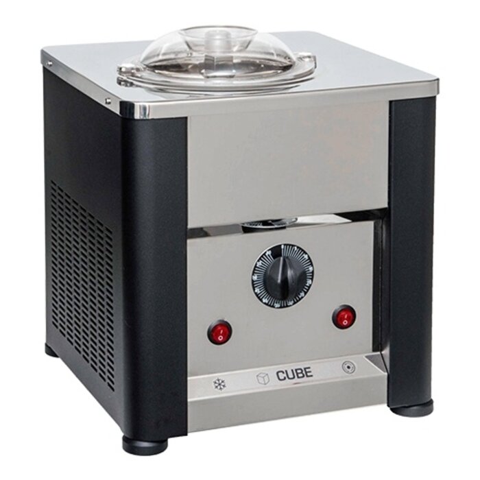 CUBE Sorbetiere – 0,75L – roestvrijstaal 18/08 – zwart