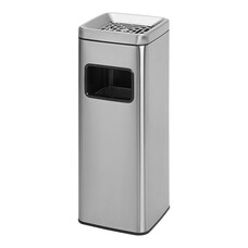 Papierbak m/asbak – 012L – roestvrijstaal – 12,000 l