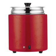 Soepketel – 10,0L – roestvrijstaal – rood