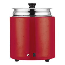 Soepketel – 10,0L – roestvrijstaal – rood