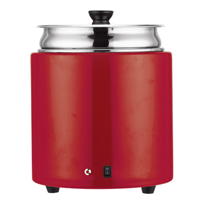 CaterChef Soepketel – 10,0L – roestvrijstaal – rood