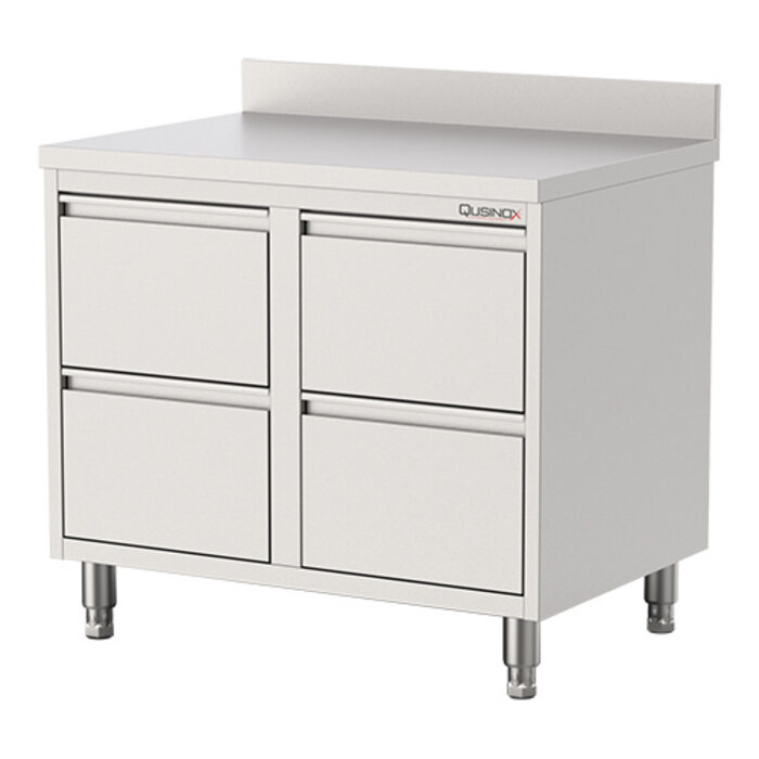 Qusinox Werktafel – 080cm – gesloten – roestvrijstaal (430)
