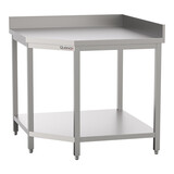 Werktafel – 100cm – hoekmodel – roestvrijstaal (430)