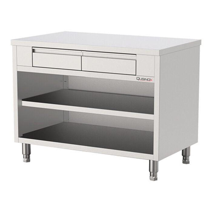 Qusinox Werktafel – 120cm – open – roestvrijstaal (430)