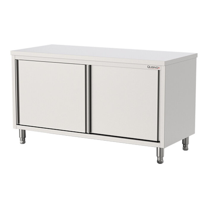 Qusinox Werktafel – 160cm – gesloten – roestvrijstaal (430)