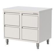 Werktafel – 080cm – gesloten – roestvrijstaal (430)