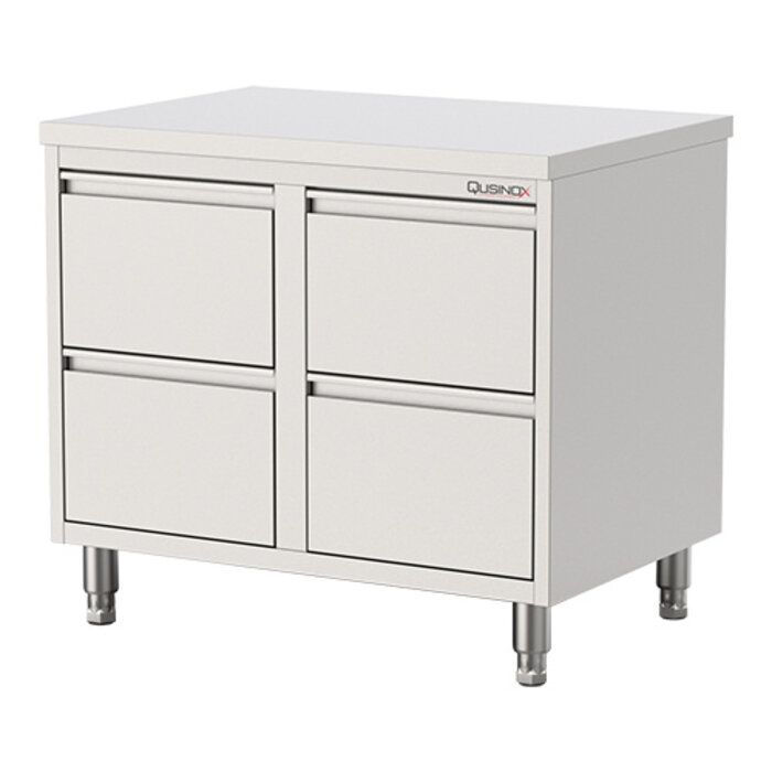 Qusinox Werktafel – 080cm – gesloten – roestvrijstaal (430)
