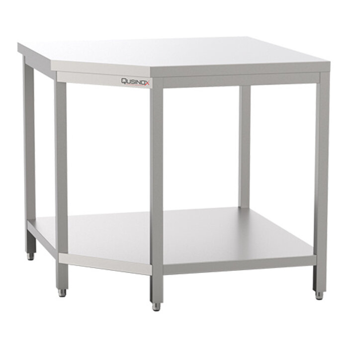 Qusinox Werktafel – 100cm – hoekmodel – roestvrijstaal (430)