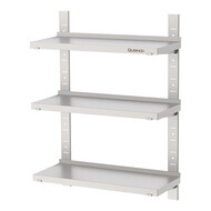 Wandplankset – 120cm-3x – roestvrijstaal (430)