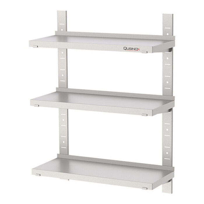 Qusinox Wandplankset – 140cm-3x – roestvrijstaal (430)