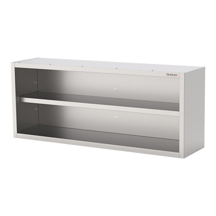 Qusinox Wandkast – 160cm – open – roestvrijstaal (430)