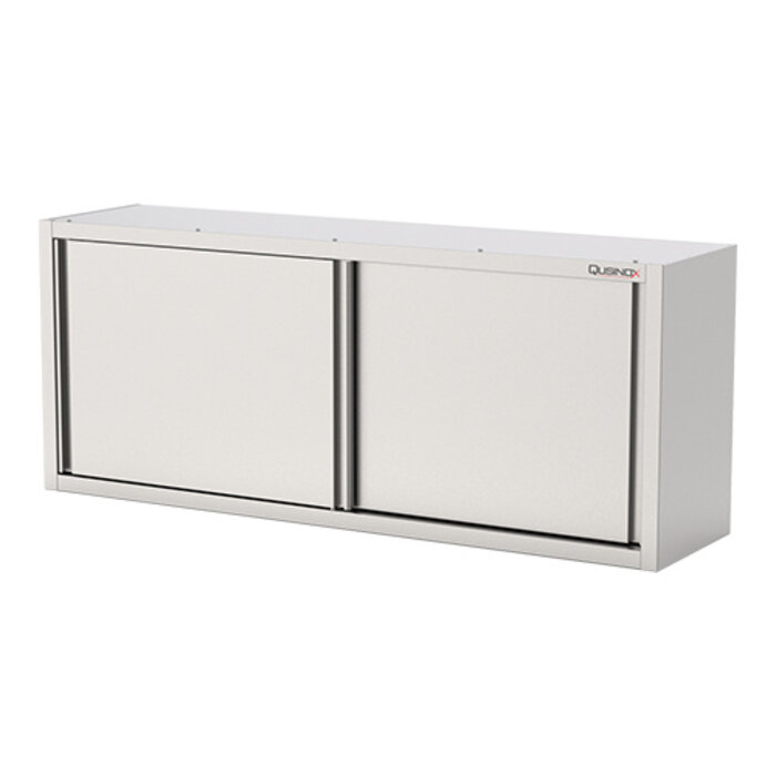 Qusinox Wandkast – 140cm – gesloten – roestvrijstaal (430)