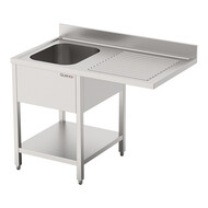 Spoeltafel – 120cm – roestvrijstaal (430)
