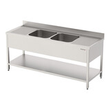 Spoeltafel – 180cm – roestvrijstaal (430)